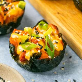 Baked Salmon Sushi Cups