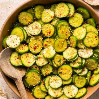 Asian Cucumber Salad (Spicy or Mild)