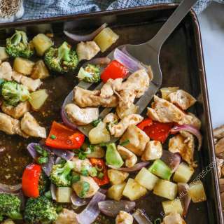Sheet Pan Pineapple Chicken