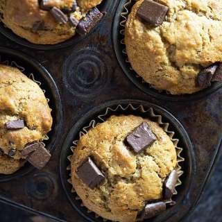 Chocolate Chunk Banana Muffins