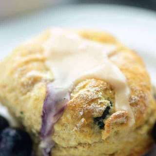 Glazed Blueberry Biscuits