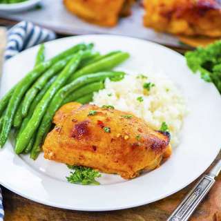 Baked Harissa Chicken Thighs