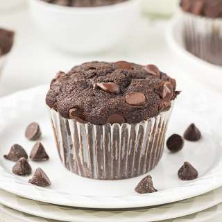 Double Chocolate Banana Muffins