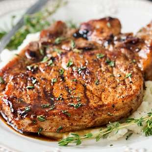 Maple Balsamic Glazed Pork Chops