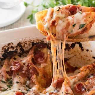 Freezer-Friendly Deluxe Pizza Stuffed Shells