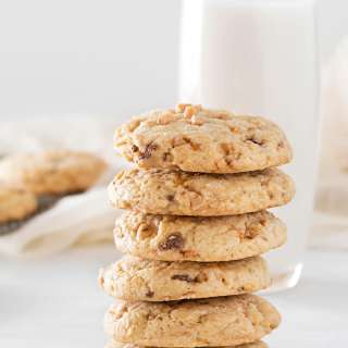 Chewy Butterfinger Toffee Cookies