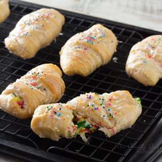 Funfetti Cheesecake Stuffed Crescent Rolls