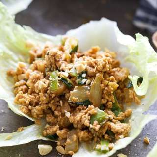 Peanut Chicken and Veggie Lettuce Wraps