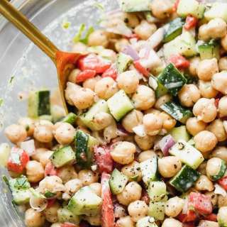 Cucumber and Chickpea Salad 