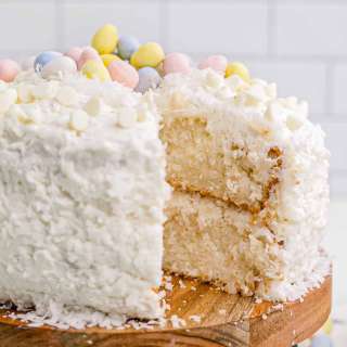 Easter Cake Recipe (White Chocolate Coconut Cake)