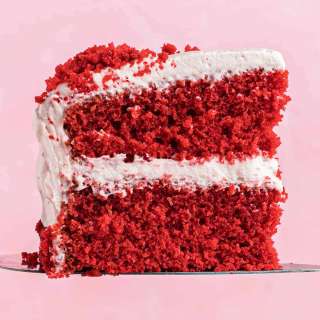 Homemade Red Velvet Cake with Raspberry Cream Cheese Frosting