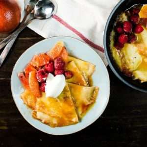 Blood Orange Crepes Suzette