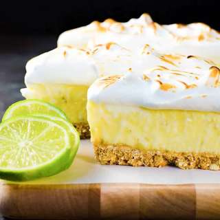 Creamy Frozen Margarita Pie Slice with a Pretzel Crust