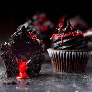 Halloween Black Cupcakes