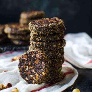 Juniper berry spiced Chocolate Hazelnut cookies