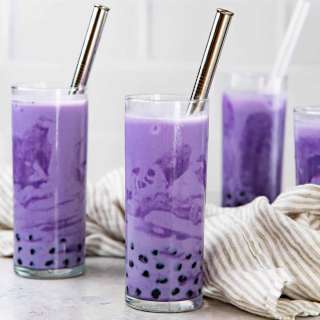 Ube milk tea (Ube bubble tea)