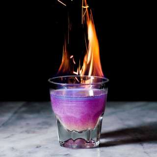 Color Changing Shimmery Phoenix Cocktail (Elderflower and Gin Cocktail)