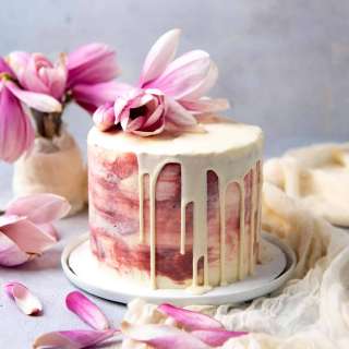 Ginger Cardamom Cake with Rose Buttercream