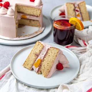Mulled Wine Cake with Whipped Cream Frosting