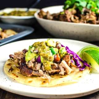 Pork Carnitas Tacos with Mango Black Bean Salsa