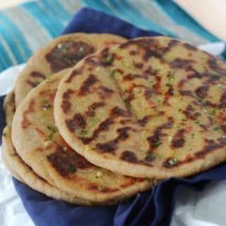 Whole Wheat Naan with Garlic