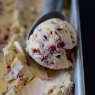 Buttermilk Pancake Ice Cream with Blackberry chips