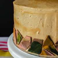 Chocolate Genoise Cake with Coffee Caramel Frosting
