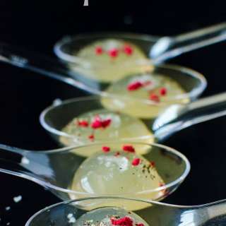 Black Pepper infused Spicy Margarita Spheres