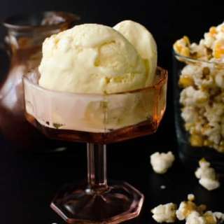Salted Caramel Popcorn Ice Cream (Kettle Corn Ice Cream)