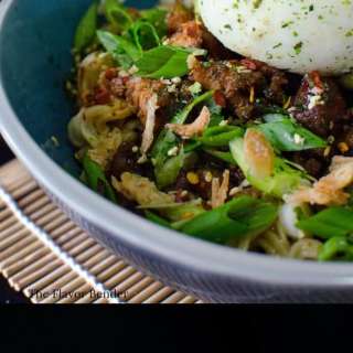 Spicy Pork Ramen (Pork Loco Moco Mazemen)