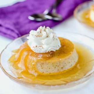 Cinnamon Crème Caramel (with Poached Apple)