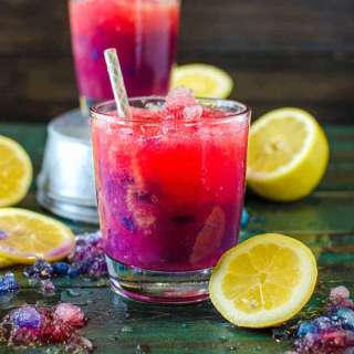 Color Changing Purple and Pink Lemonade Slushies and Popsicles