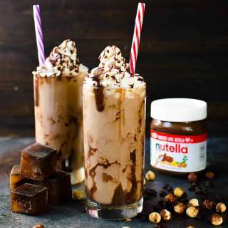 3 Ingredient Nutella Frappuccino (Nutella Coffee Slushie)