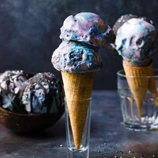 No Churn Galaxy Ice Cream (Mixed Berry Lemon Ice Cream)