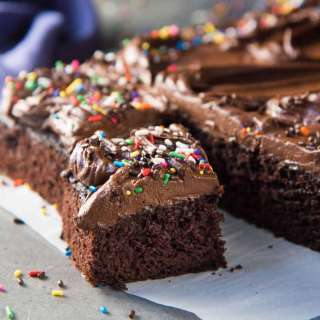 Fudgy One Bowl Chocolate Cake