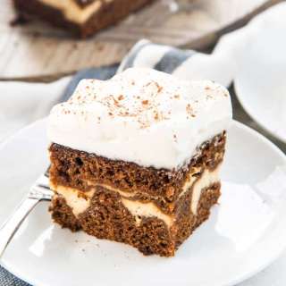 Cheesecake Stuffed Gingerbread Cake