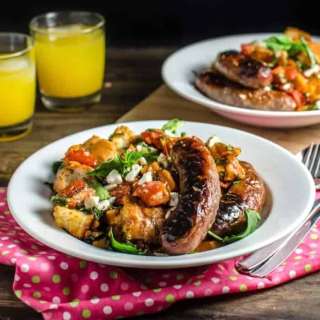 Roasted Panzanella Salad with Balsamic Honey Mustard dressing
