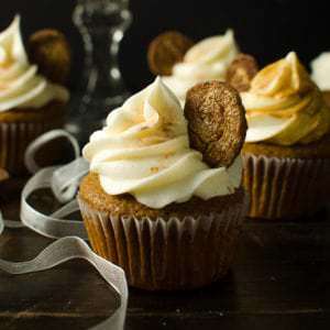 Gingerbread Cupcakes with Eggnog Filling