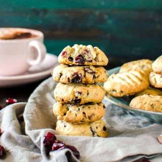 Chocolate Chip and Cranberry Shortbread Cookies