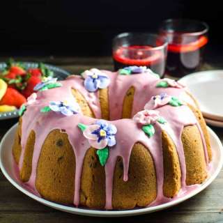 Buttery Breudher Cake (with Blood Orange Glaze)