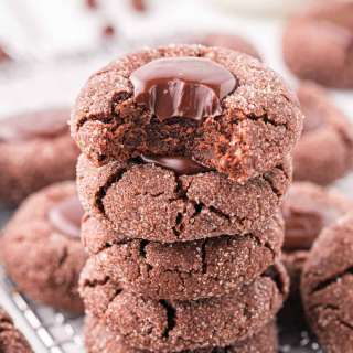 Chocolate Thumbprint Cookies