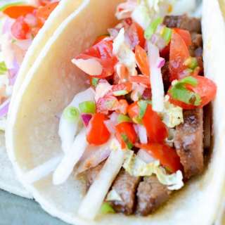 Korean Taco with Kalbi and Napa Cabbage Slaw
