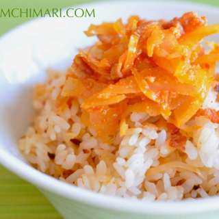 “Mock” Kimchi Rice with Sauerkraut and Bacon