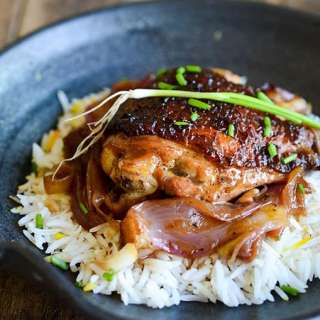 Korean Chicken Braised in Soy Ginger Lemon Sauce