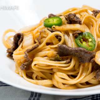 Bulgogi Kimchi Pasta (Spaghetti or Linguine)