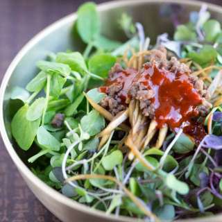 Saessak Bibimbap with Microgreens