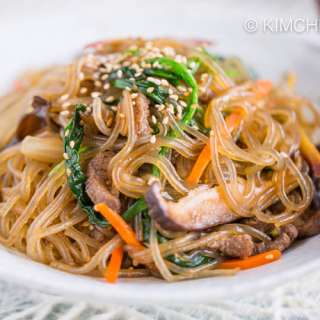 Japchae - Korean Glass Noodles