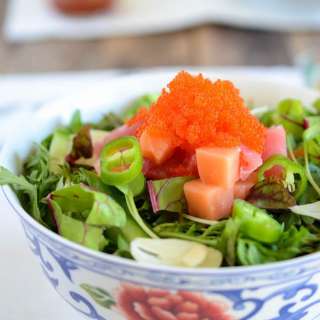 Korean Rice Bowl with Sashimi - Hoedeopbap