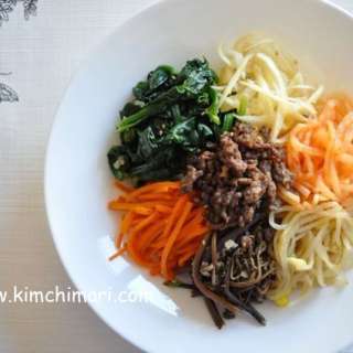 Bibimbap Recipe – Korean Mixed Rice with Vegetables and Meat