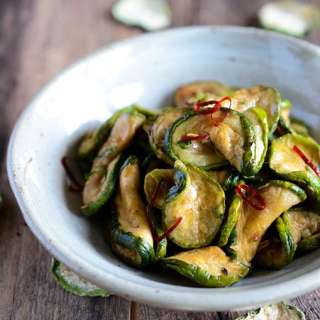 Healthy Dried Zucchini Side Dish-Maleun Hobak Namul
